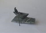Boat Woman by Janis Ridley, Sculpture, Bronze