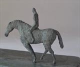 Horse whisperer by Janis Ridley, Sculpture, Bronze