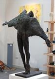 Rugged Angel by Janis Ridley, Sculpture, Bronze