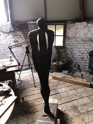 Angel Man by Janis Ridley, Sculpture, Bronze