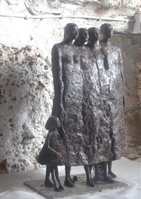 Family Group 2 by Janis Ridley, Sculpture, Bronze
