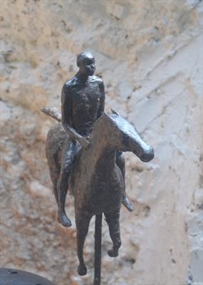 Horseman by Janis Ridley, Sculpture, Bronze