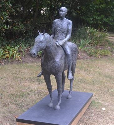 Man and horse by Janis Ridley, Sculpture