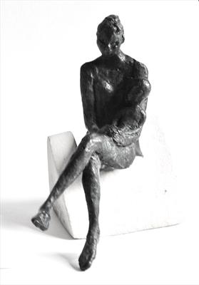 Mother and Child by Janis Ridley, Sculpture, Bronze