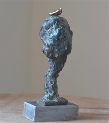 Tree and Bird by Janis Ridley, Sculpture, Bronze