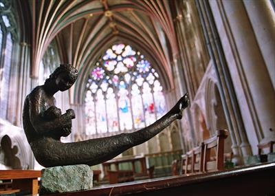 Unfolding Love by Janis Ridley, Sculpture, Bronze